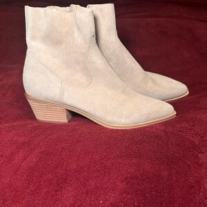 Beige ankle boots